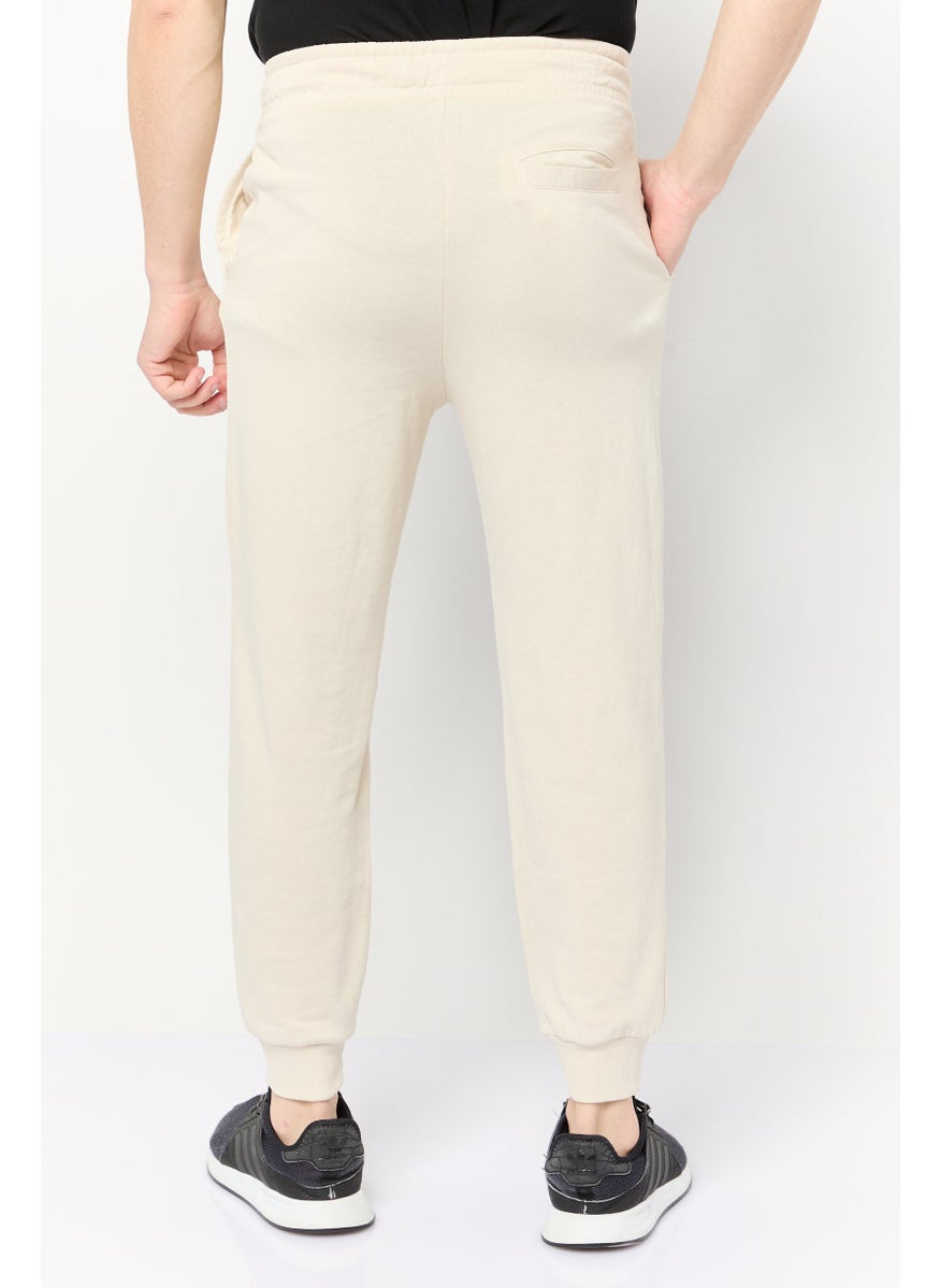 Men Regular Fit Solid Jogger Pants, Beige