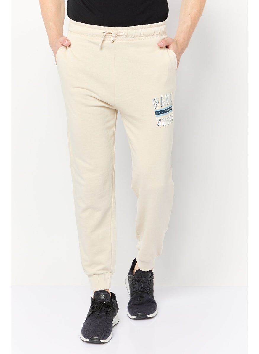 Men Regular Fit Solid Jogger Pants, Beige