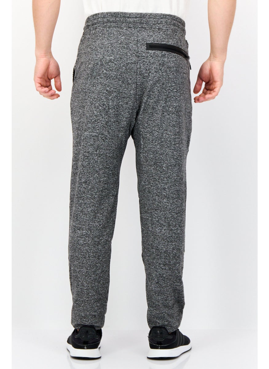 Men All Over Print Drawstring Jogger Pants, Grey