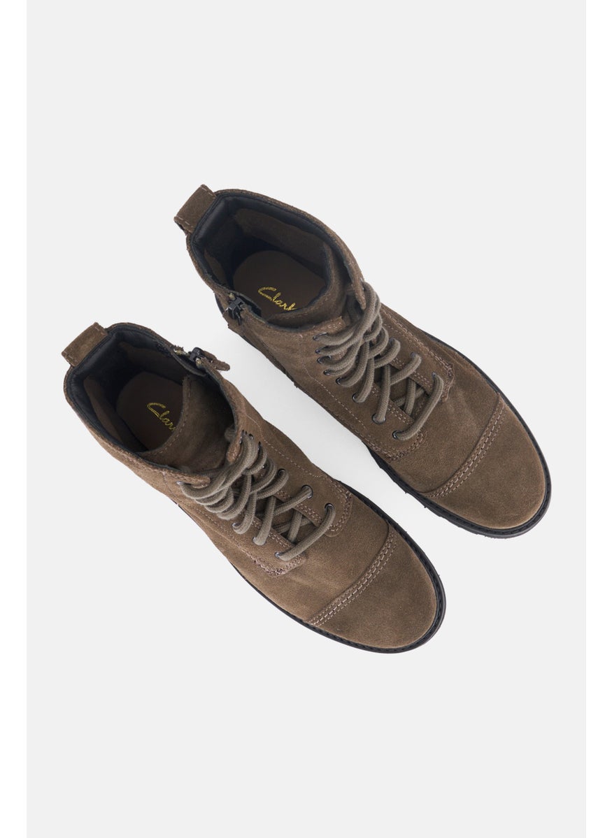 Women Orianna Lace Up Ankle Boots, Dark Olive