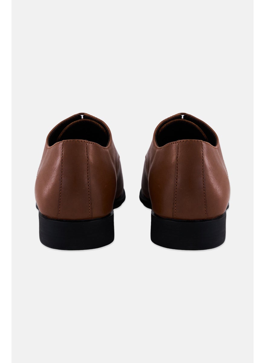 Men Lace Up Formal Shoes, Brown