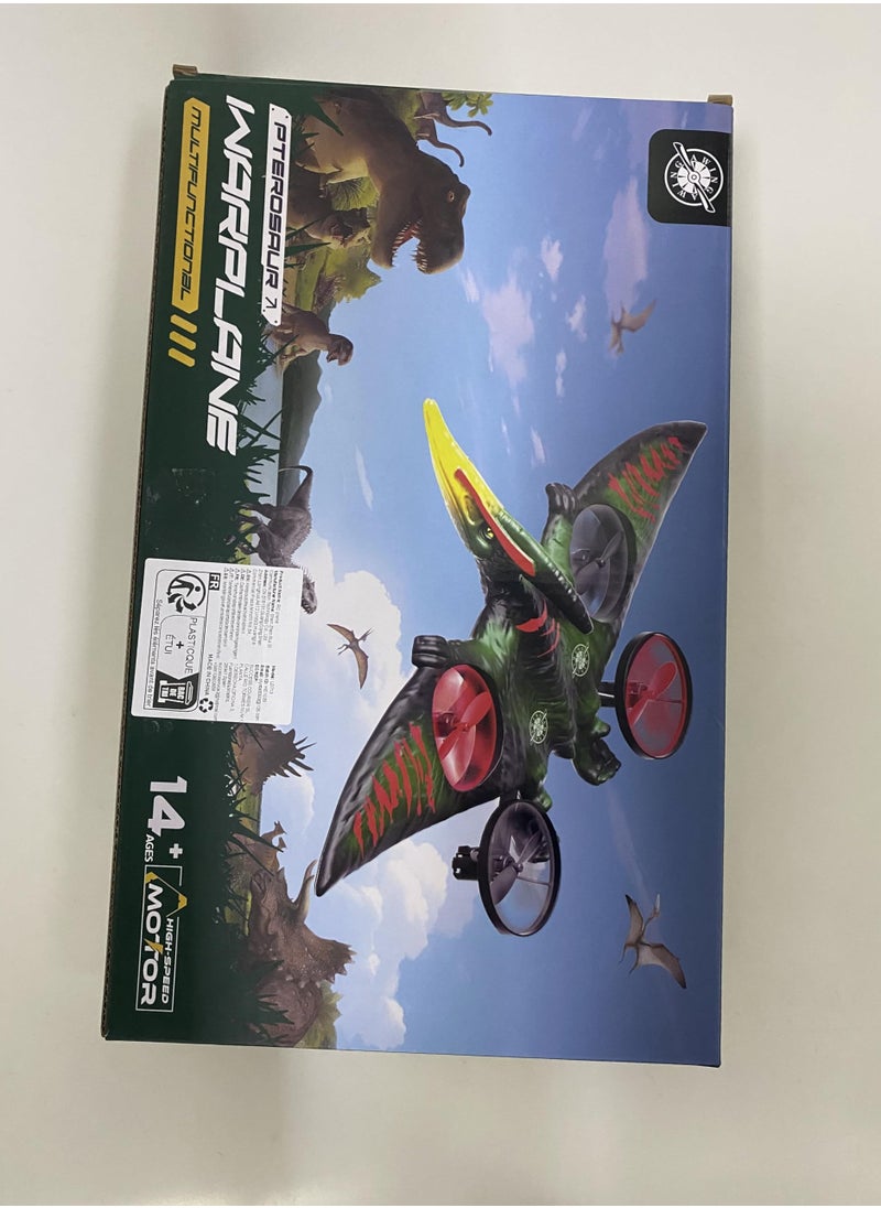 RC Aeroplane 2.4GHz Remote Controlled Aeroplane L0713 Quadcopter Floating Fighter Aircraft RC Aeroplane RTF for Beginners/Children/Adults, USB Charging, Green