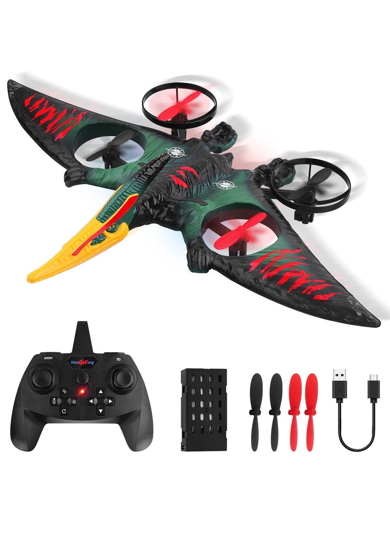 RC Aeroplane 2.4GHz Remote Controlled Aeroplane L0713 Quadcopter Floating Fighter Aircraft RC Aeroplane RTF for Beginners/Children/Adults, USB Charging, Green