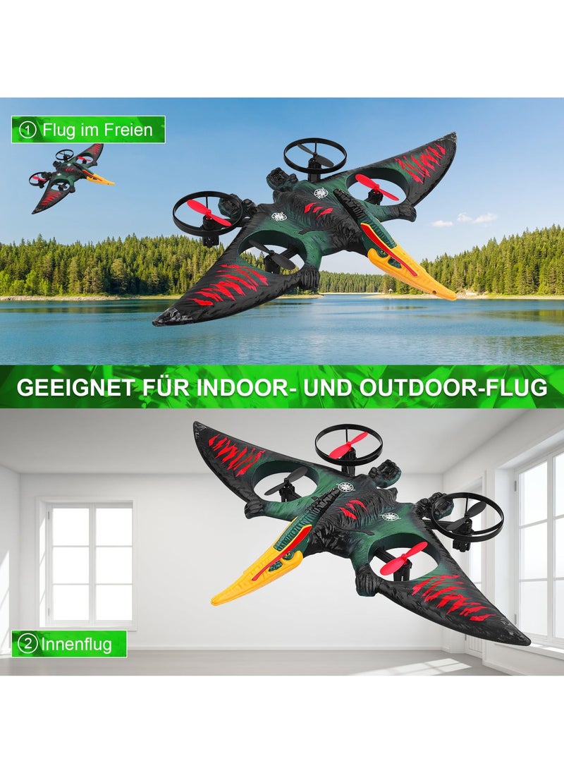 RC Aeroplane 2.4GHz Remote Controlled Aeroplane L0713 Quadcopter Floating Fighter Aircraft RC Aeroplane RTF for Beginners/Children/Adults, USB Charging, Green