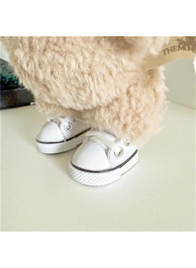 Labubu Clothes, labubu Outfit, Labubu Keychain Accessories, Cute Kawaii Fashion Shoes for 15cm & 17cm Labubu, Hats Clothes Replacement for Labubu White (No Doll)
