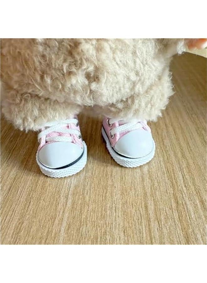 Labubu Clothes, labubu Outfit, Labubu Keychain Accessories, Cute Kawaii Fashion Shoes for 15cm & 17cm Labubu, Hats Clothes Replacement for Labubu Pink (No Doll)