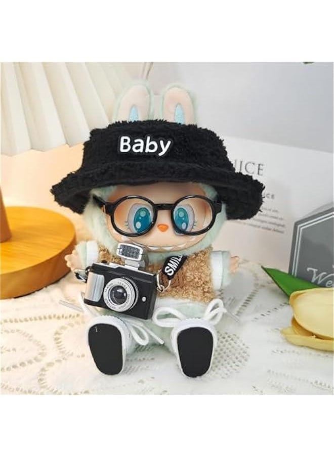 Labubu Clothes, Labubu Doll Accessories, Labubu Outfit Set 5 Pieces Suitable for 15cm 17cm Doll, Clothes for Labubu Keychain, Labubu Outfit Replacement(No Doll)