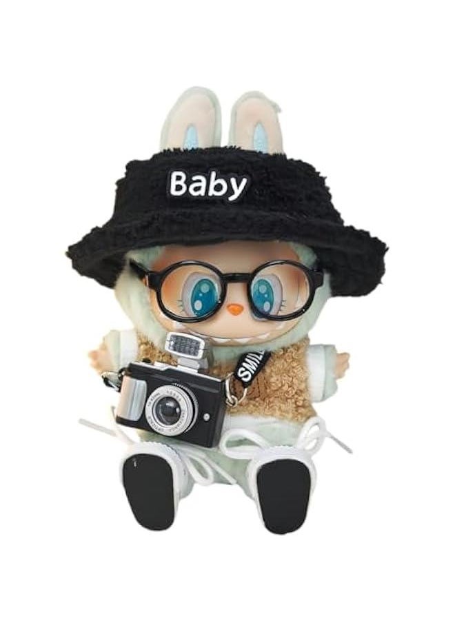 Labubu Clothes, Labubu Doll Accessories, Labubu Outfit Set 5 Pieces Suitable for 15cm 17cm Doll, Clothes for Labubu Keychain, Labubu Outfit Replacement(No Doll)