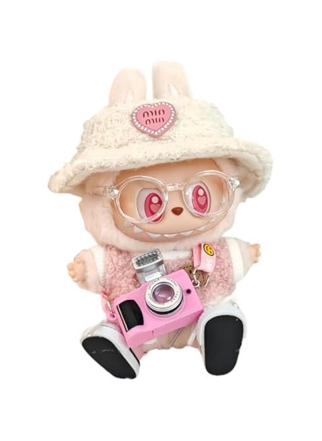 Labubu Clothes, Labubu Doll Accessories, Labubu Outfit Set 5 Pieces Suitable for 15cm 17cm Doll, Clothes for Labubu Keychain, Labubu Outfit Replacement(No Doll)