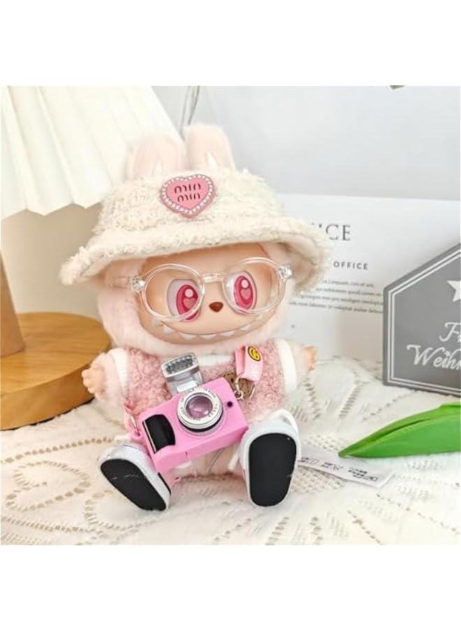 Labubu Clothes, Labubu Doll Accessories, Labubu Outfit Set 5 Pieces Suitable for 15cm 17cm Doll, Clothes for Labubu Keychain, Labubu Outfit Replacement(No Doll)