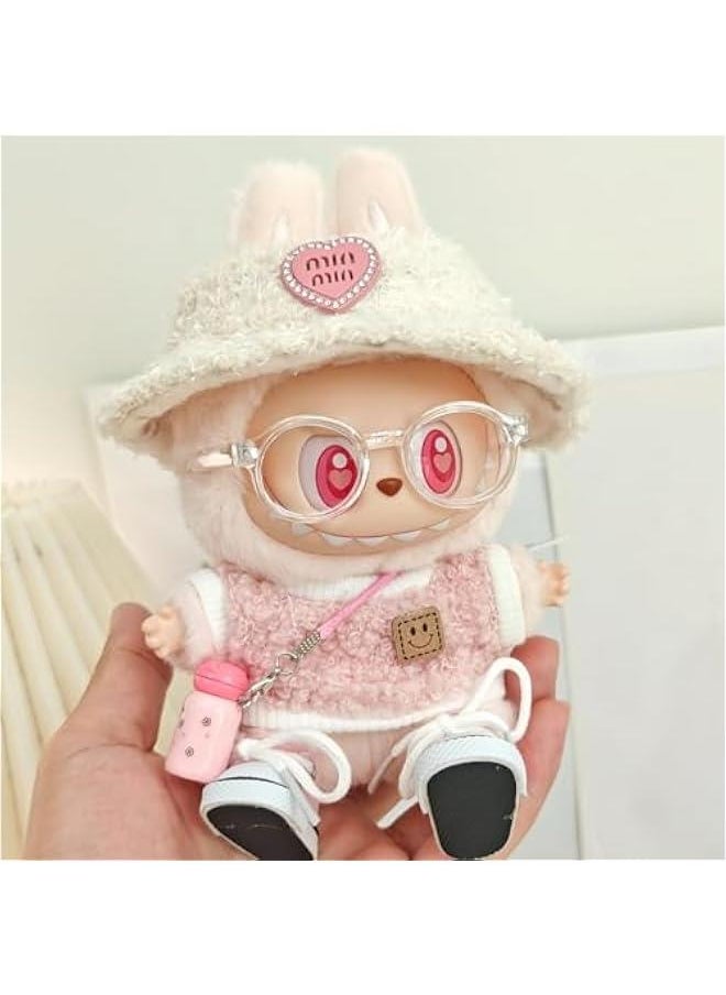 Labubu Clothes, Labubu Doll Accessories, Labubu Outfit Set 5 Pieces Suitable for 15cm 17cm Doll, Clothes for Labubu Keychain, Labubu Outfit Replacement(No Doll)