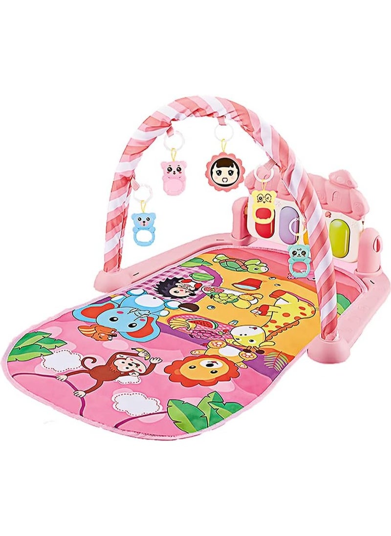 Baby Music Piano Fitness Rack, Removable Multifunctional Kick and Play Piano Gym Mat, Early Educational Baby Game Pad.