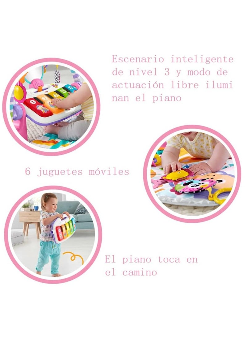 Baby Music Piano Fitness Rack, Removable Multifunctional Kick and Play Piano Gym Mat, Early Educational Baby Game Pad.