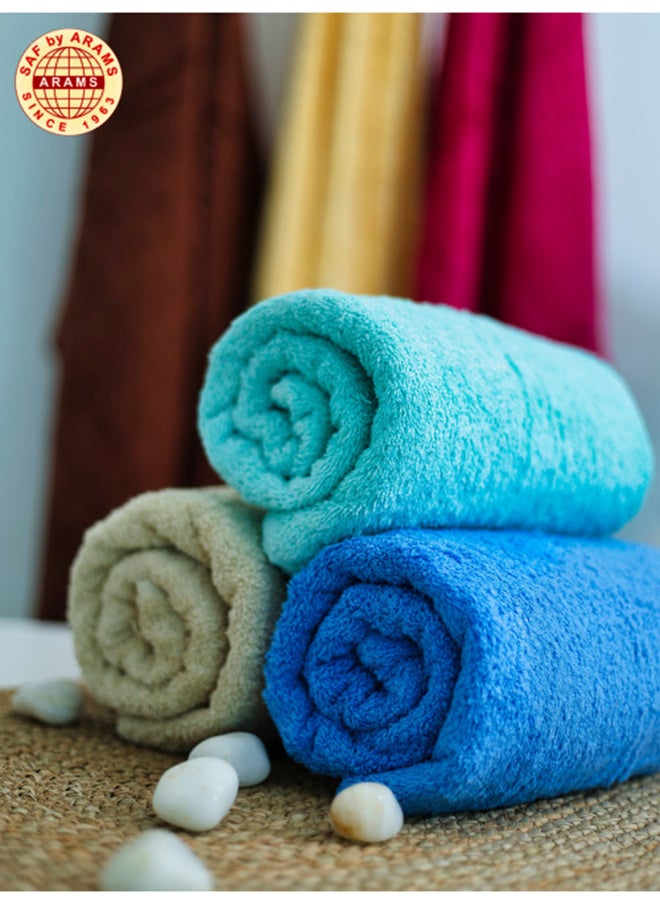 Border Elegance 6-Piece Bath Towel Pack - Dyed Fancy Design, 70 X 140  CM, 550 Gsm