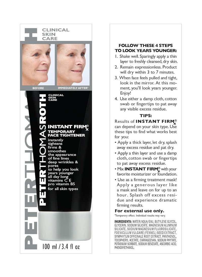 Instant FIRMx Temporary Face Tightener  Firm and Smooth the Look of Fine Lines, Deep Wrinkles and Pores (3.4 ounce)