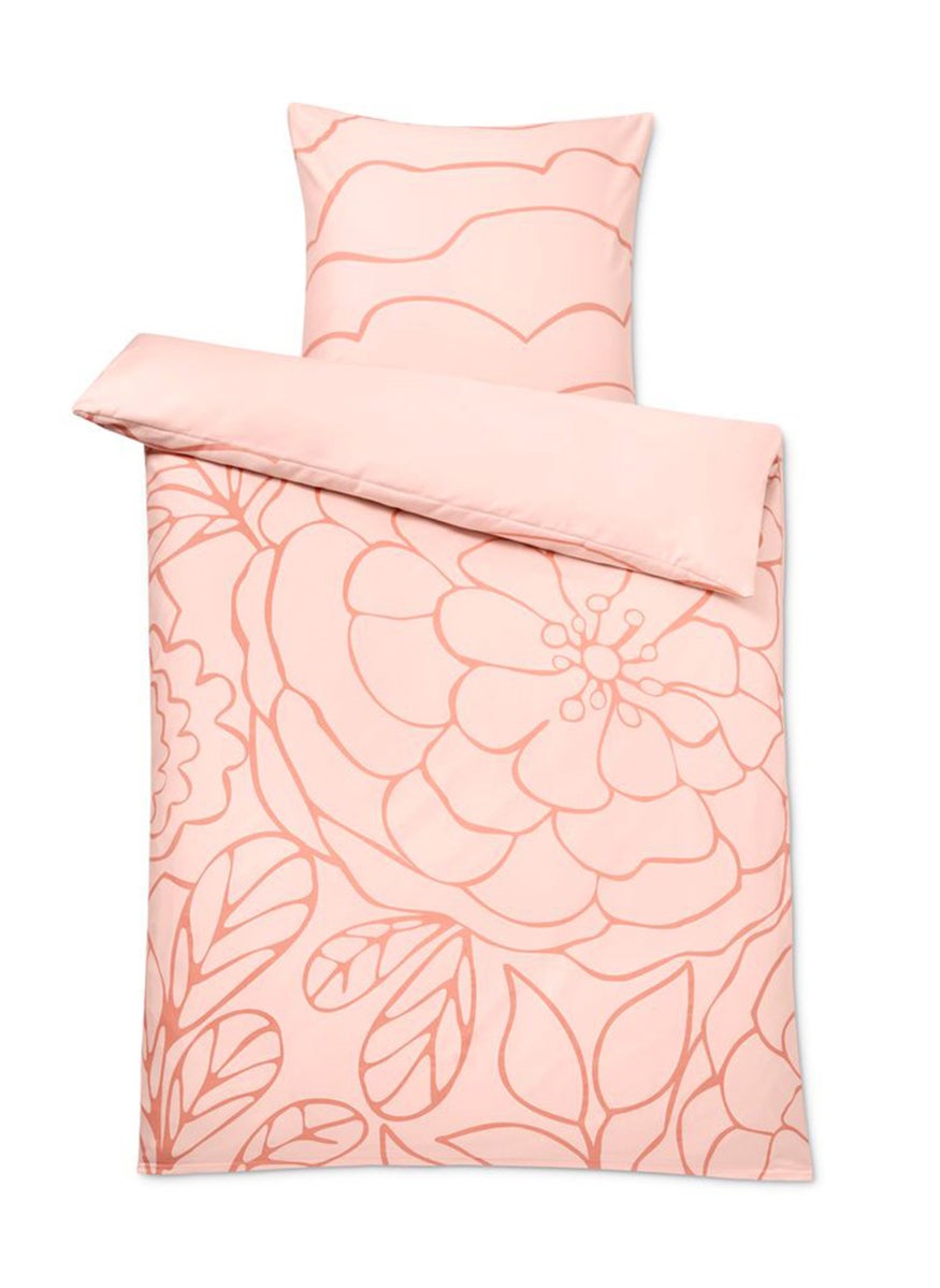 Printed Duvet Set 200 x 200 cm, Pink