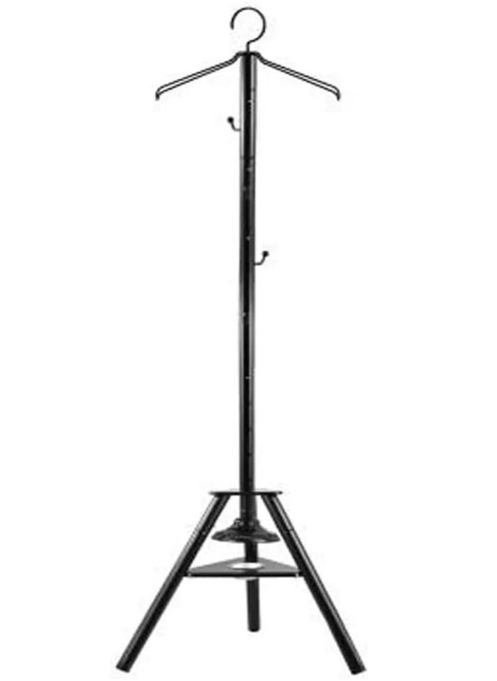 Multifunctional Metal Coat Rack with Bukhoor Burner – Freestanding Hanger Stand for Clothes, Hats & Bags – Aromatic Incense Diffuser & Organizer (Black)