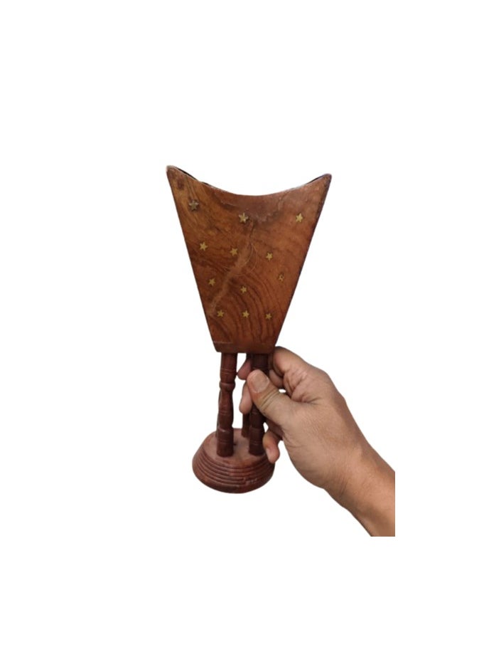 Wooden Bakhoor Burner – Handcrafted Incense Burner for Home Fragrance, Lobaan & Dhoop – Decorative Wooden Mabkhara Incense Holder for Meditation, Prayer, and Home Décor
