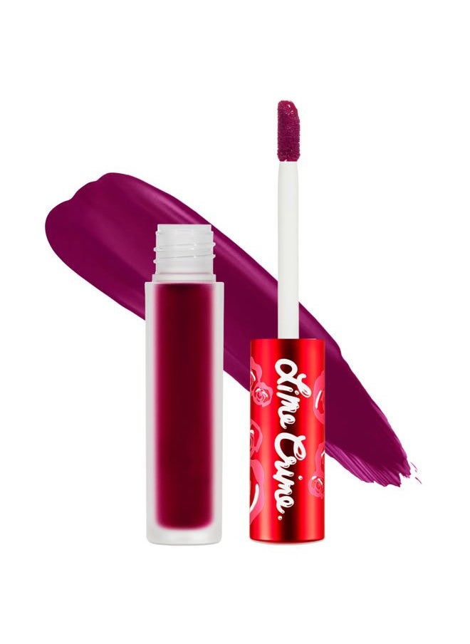 Velvetines Liquid Matte Lipstick, Feelins (Deepest True Red) - Bold, Long Lasting Shades & Lip Lining - Stellar Color & High Comfort for All-Day Wear - Talc-Free & Paraben-Free