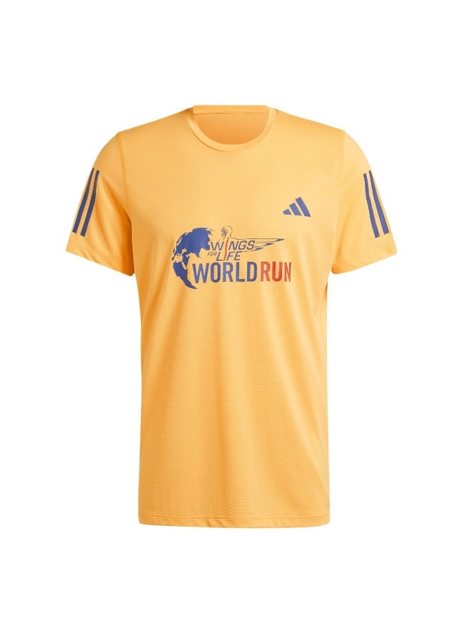 Adidas Wfl Event Ss Tm Orange Running T-Shirts For Men Xs
