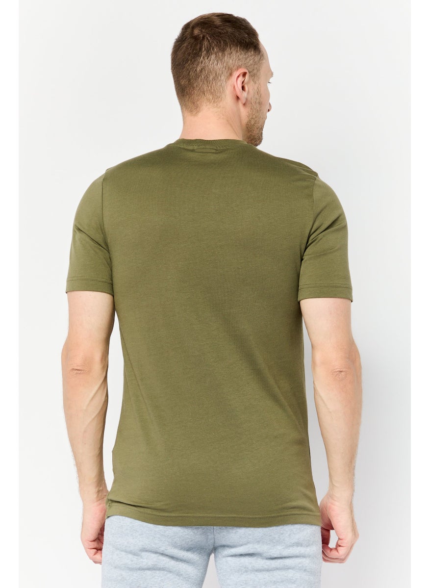 Men Sportswear Fit Short Sleeve Outdoor t-shirt, Dark Green