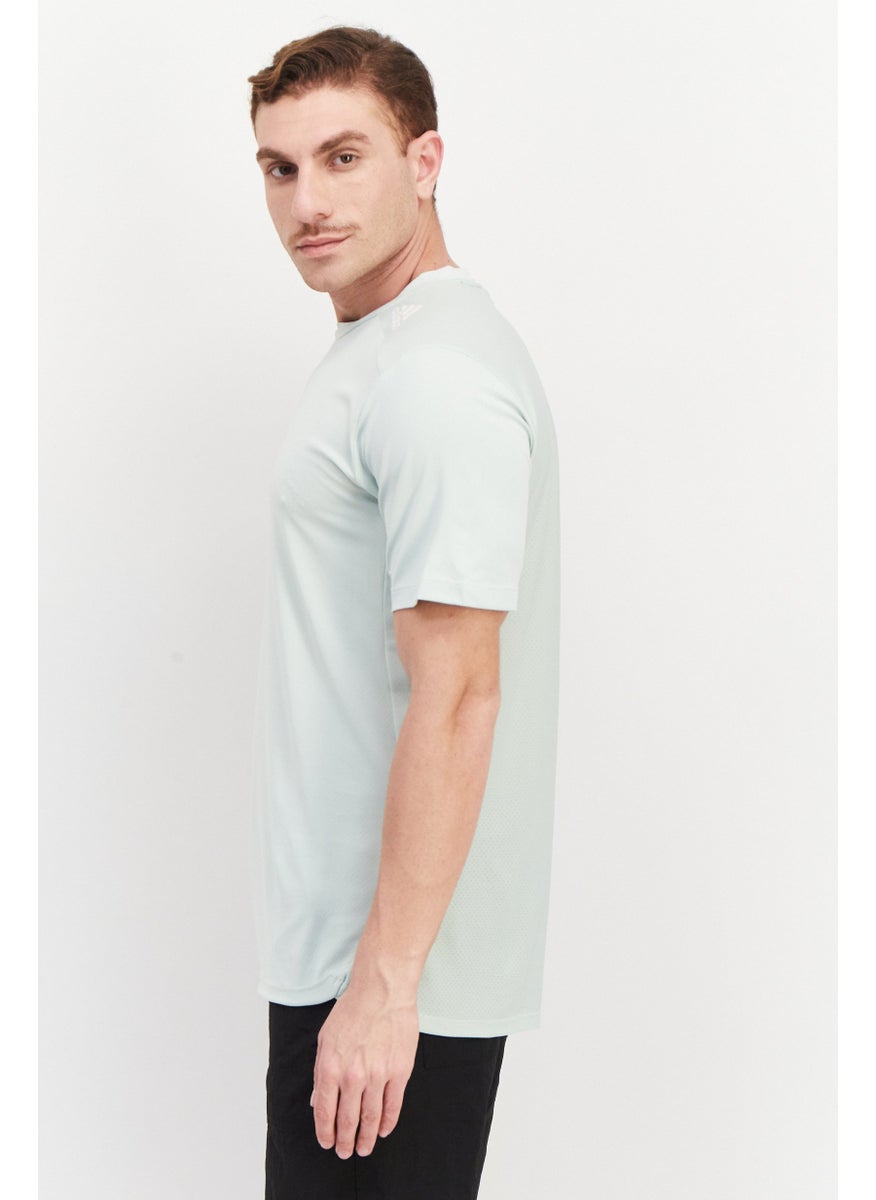 Men Sportswear Fit Short Sleeve Training T-Shirt, Mint Green