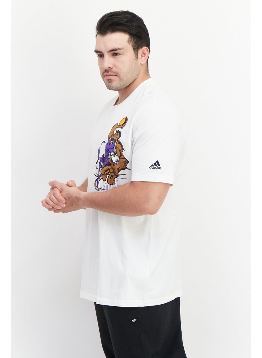 Men Sportswear Fit Short Sleeve Training T Shirt, White Combo