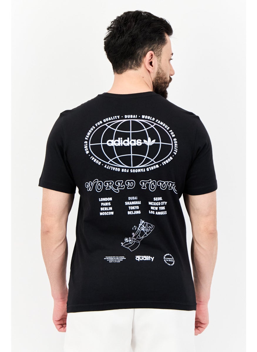 Men Sportswear Fit Short Sleeve Outdoor T Shirt, Black