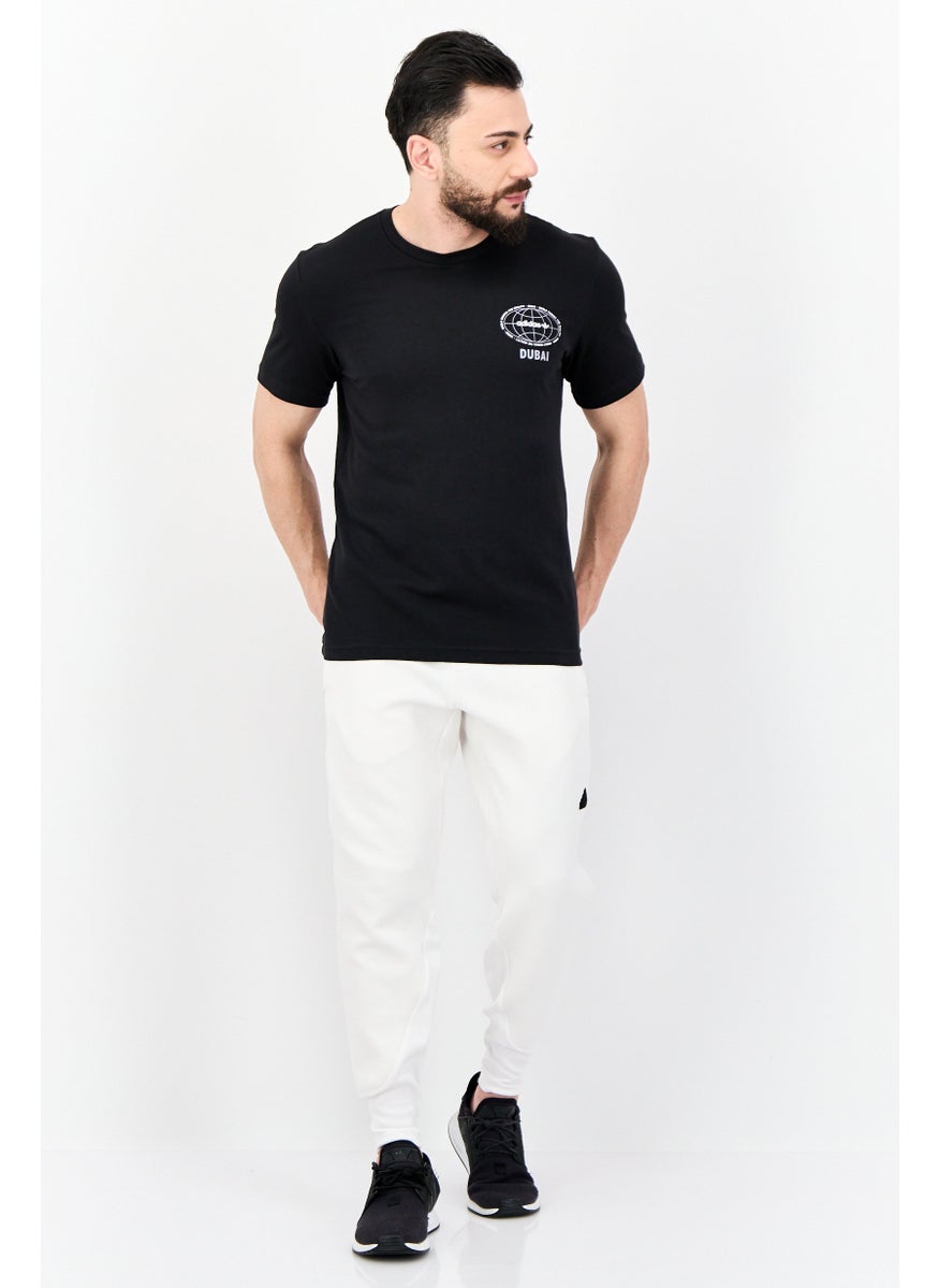 Men Sportswear Fit Short Sleeve Outdoor T Shirt, Black