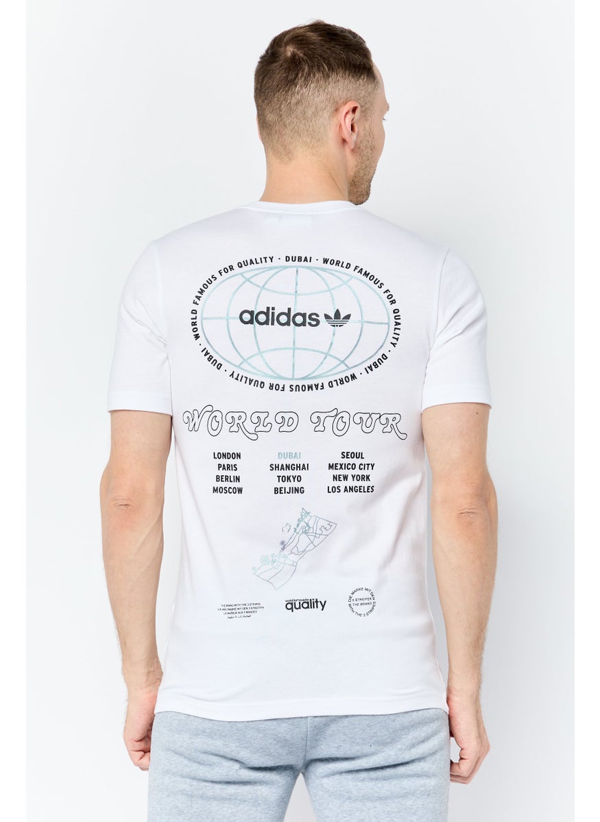 Men Sportswear Fit Short Sleeve Outdoor T Shirt, White