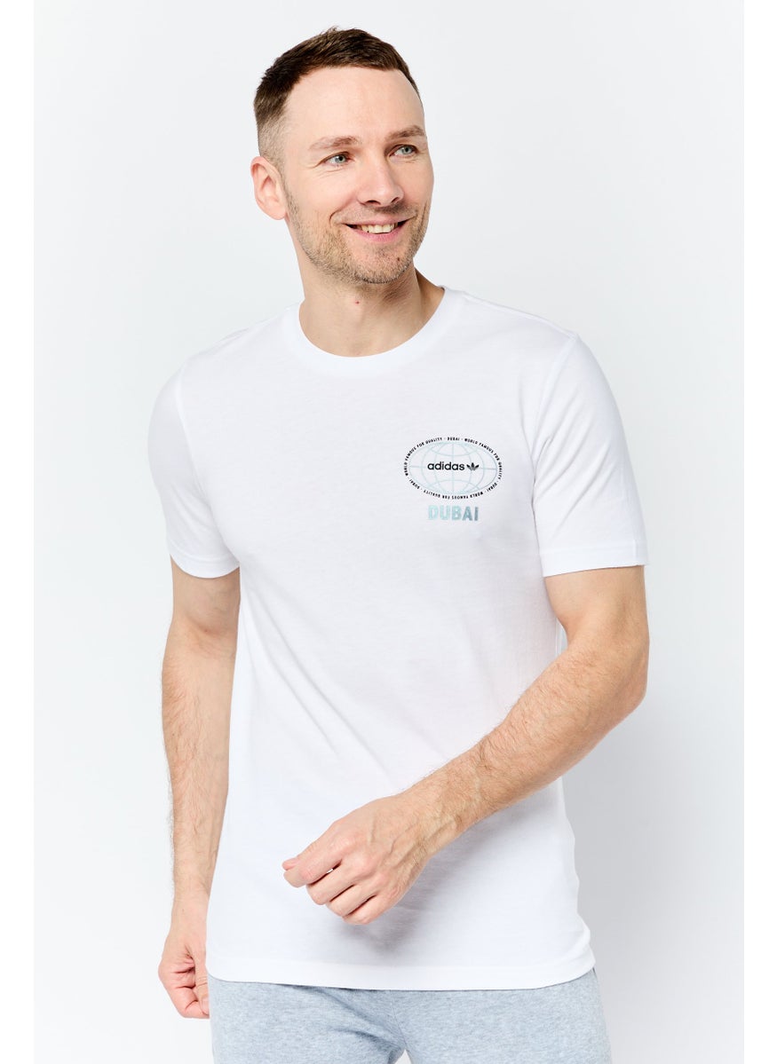 Men Sportswear Fit Short Sleeve Outdoor T Shirt, White