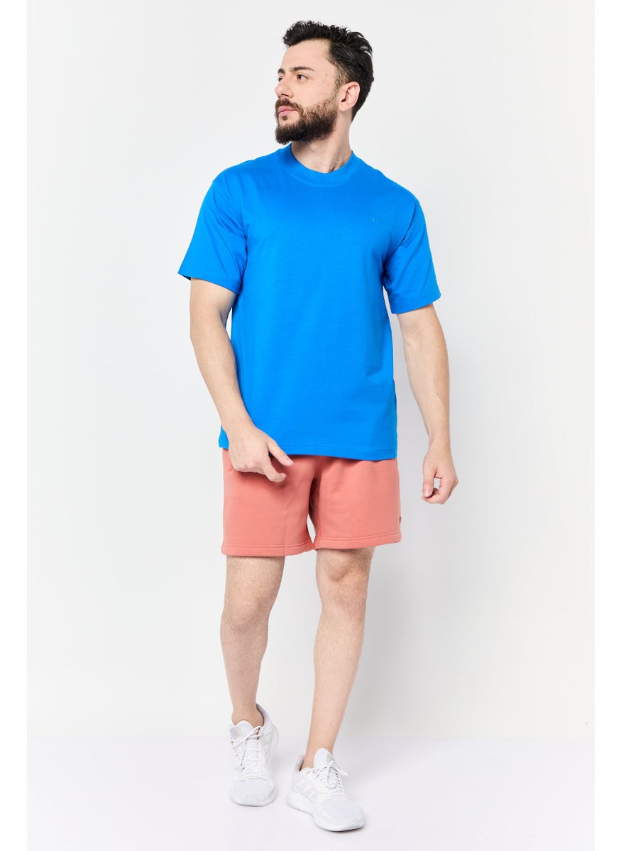 Men Sportswear Fit Short Sleeve Outdoor T-Shirt, Blue