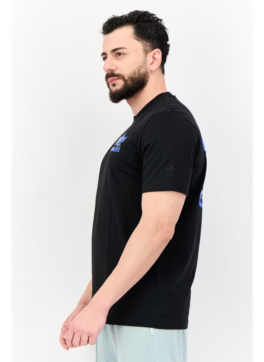 Men Sportswear Fit Short Sleeve Outdoor T-Shirt, Black