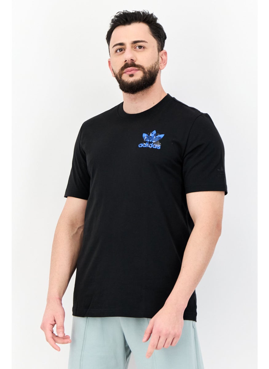 Men Sportswear Fit Short Sleeve Outdoor T-Shirt, Black