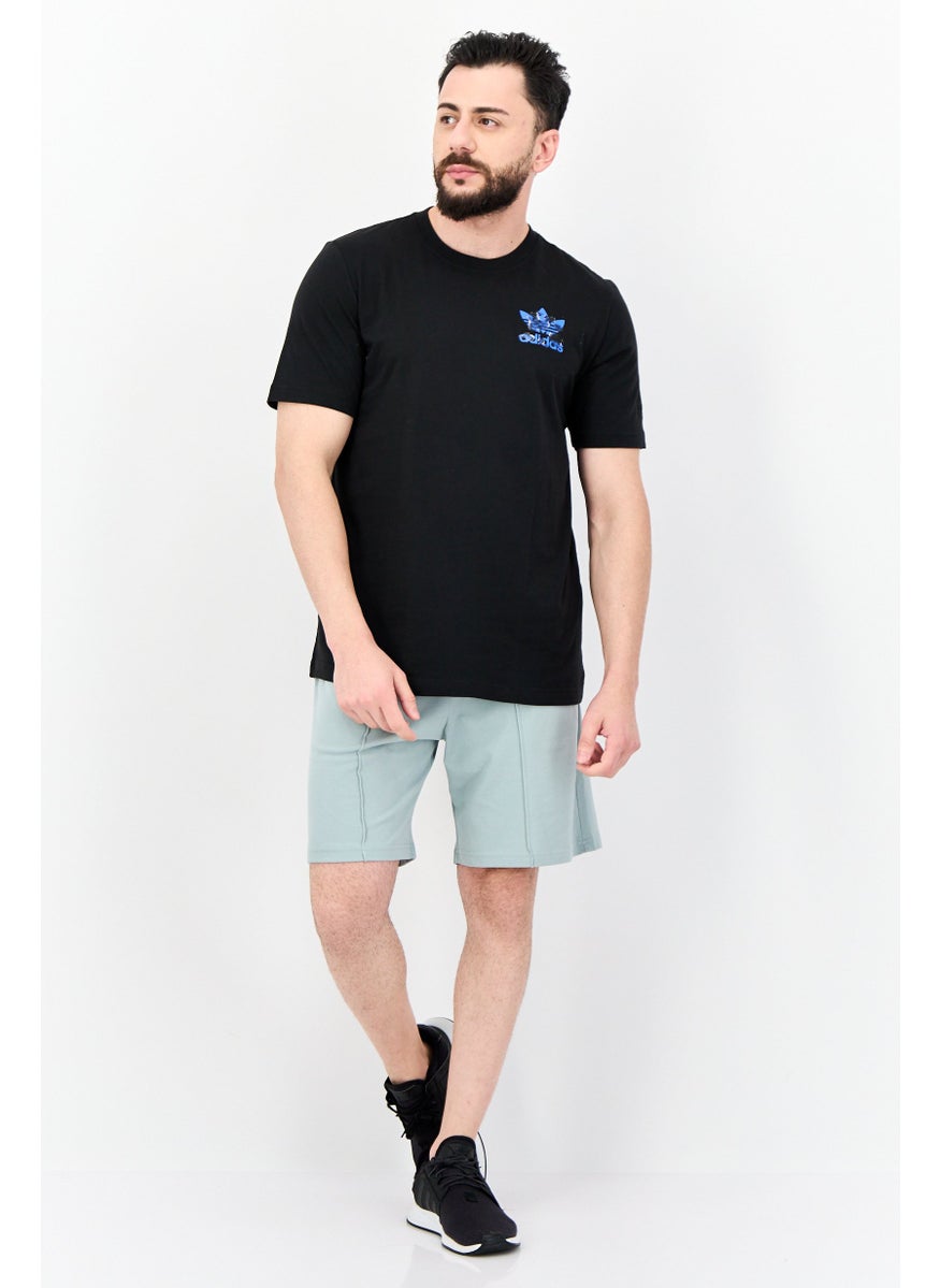 Men Sportswear Fit Short Sleeve Outdoor T-Shirt, Black