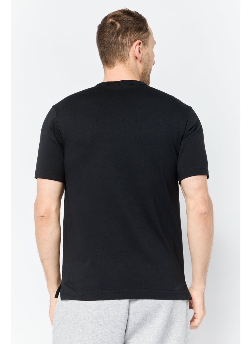 Men Sportswear Fit Short Sleeve Outdoor T-Shirts, Black