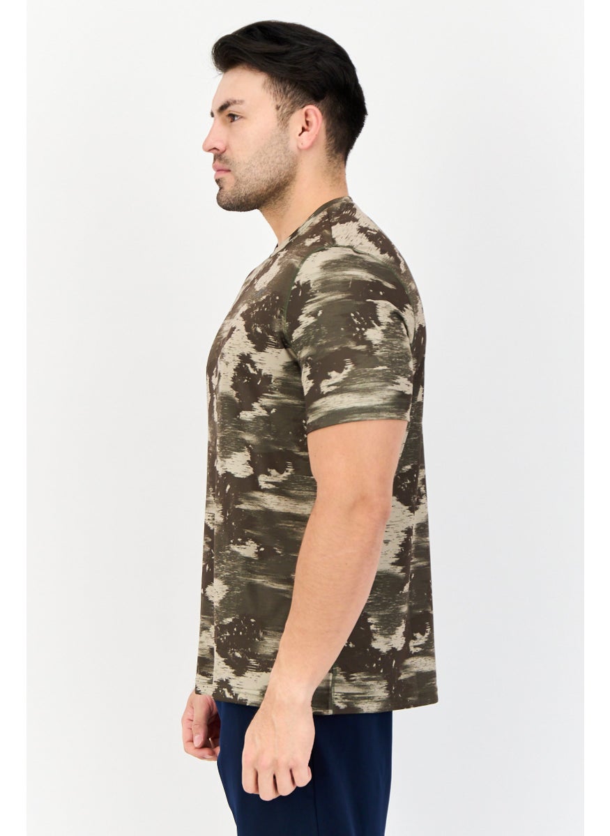 Men Sportswear Fit Short Sleeves Training T-shirt, Multicolor