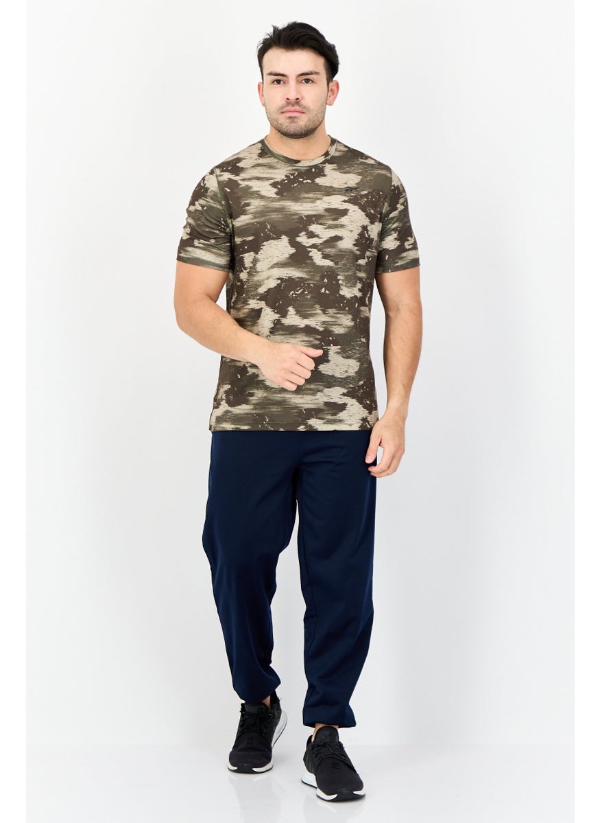 Men Sportswear Fit Short Sleeves Training T-shirt, Multicolor