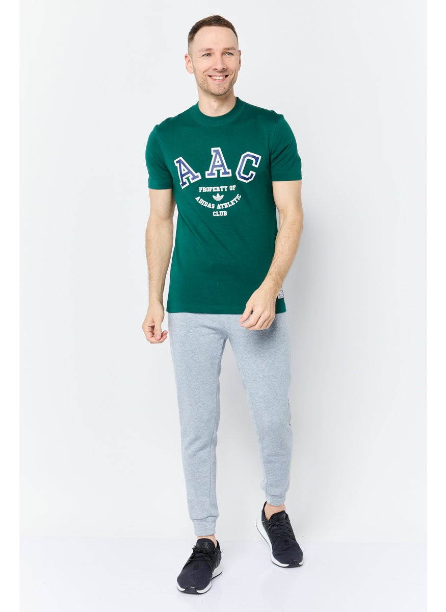 Men Sportswear Fit Short Sleeve Outdoor T Shirt, Green