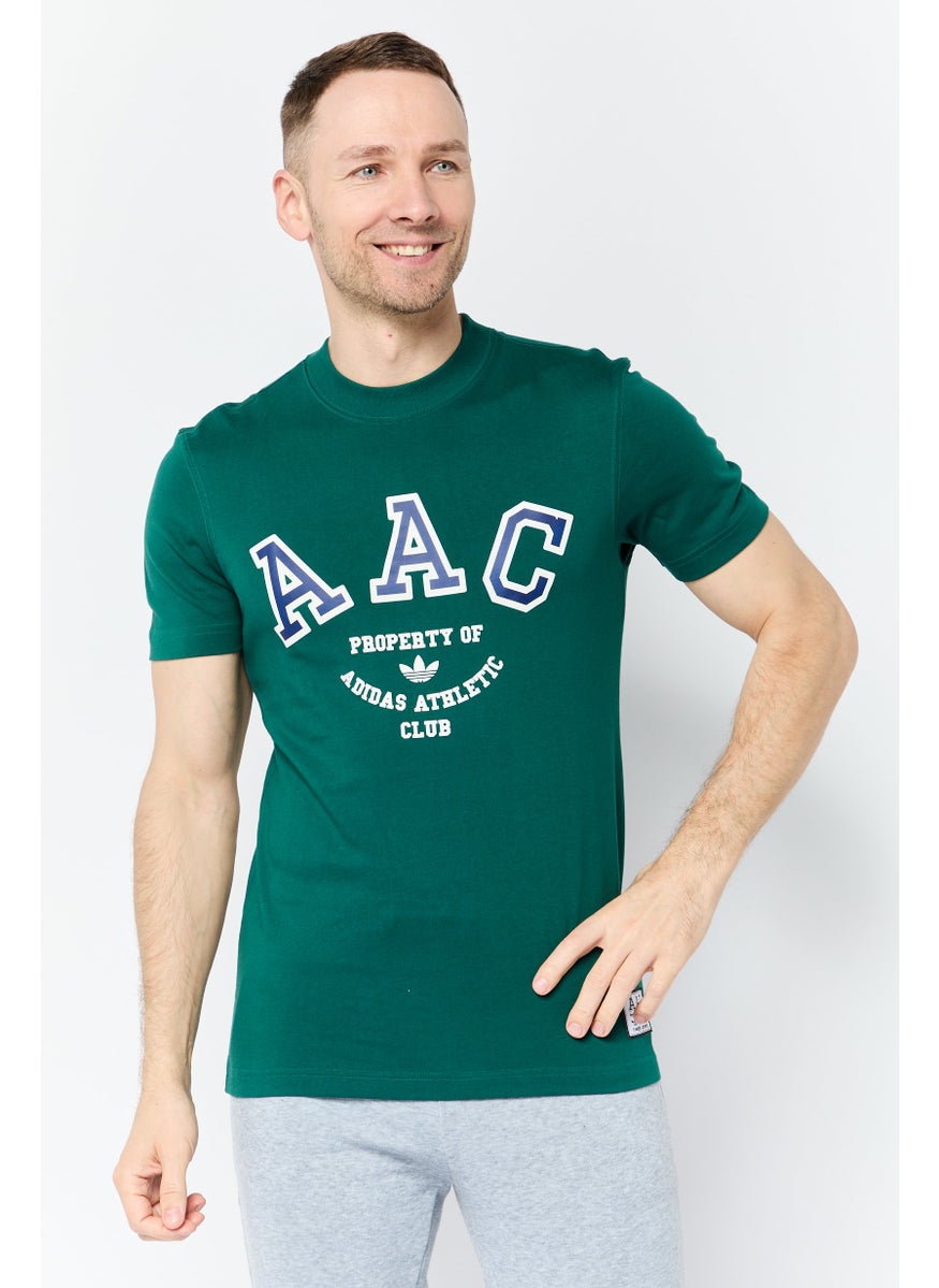 Men Sportswear Fit Short Sleeve Outdoor T Shirt, Green