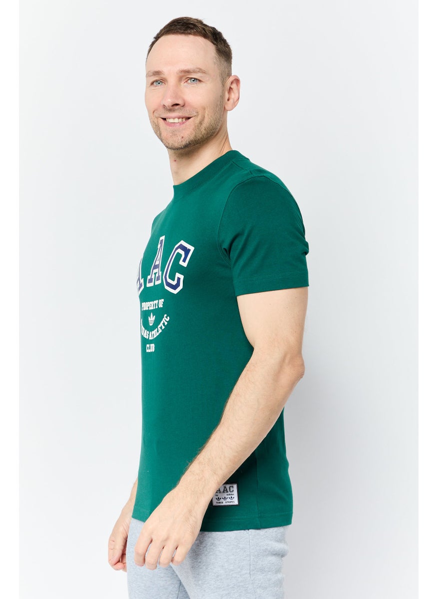 Men Sportswear Fit Short Sleeve Outdoor T Shirt, Green