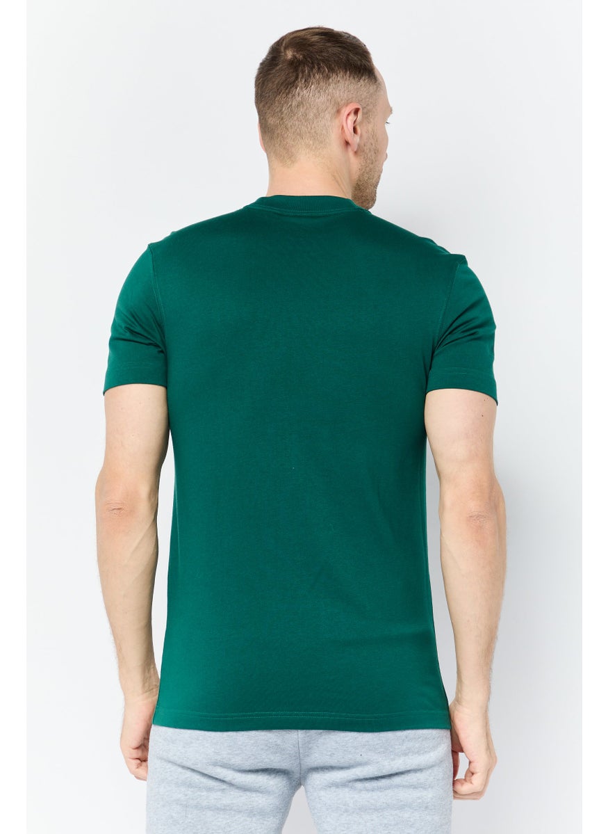 Men Sportswear Fit Short Sleeve Outdoor T Shirt, Green