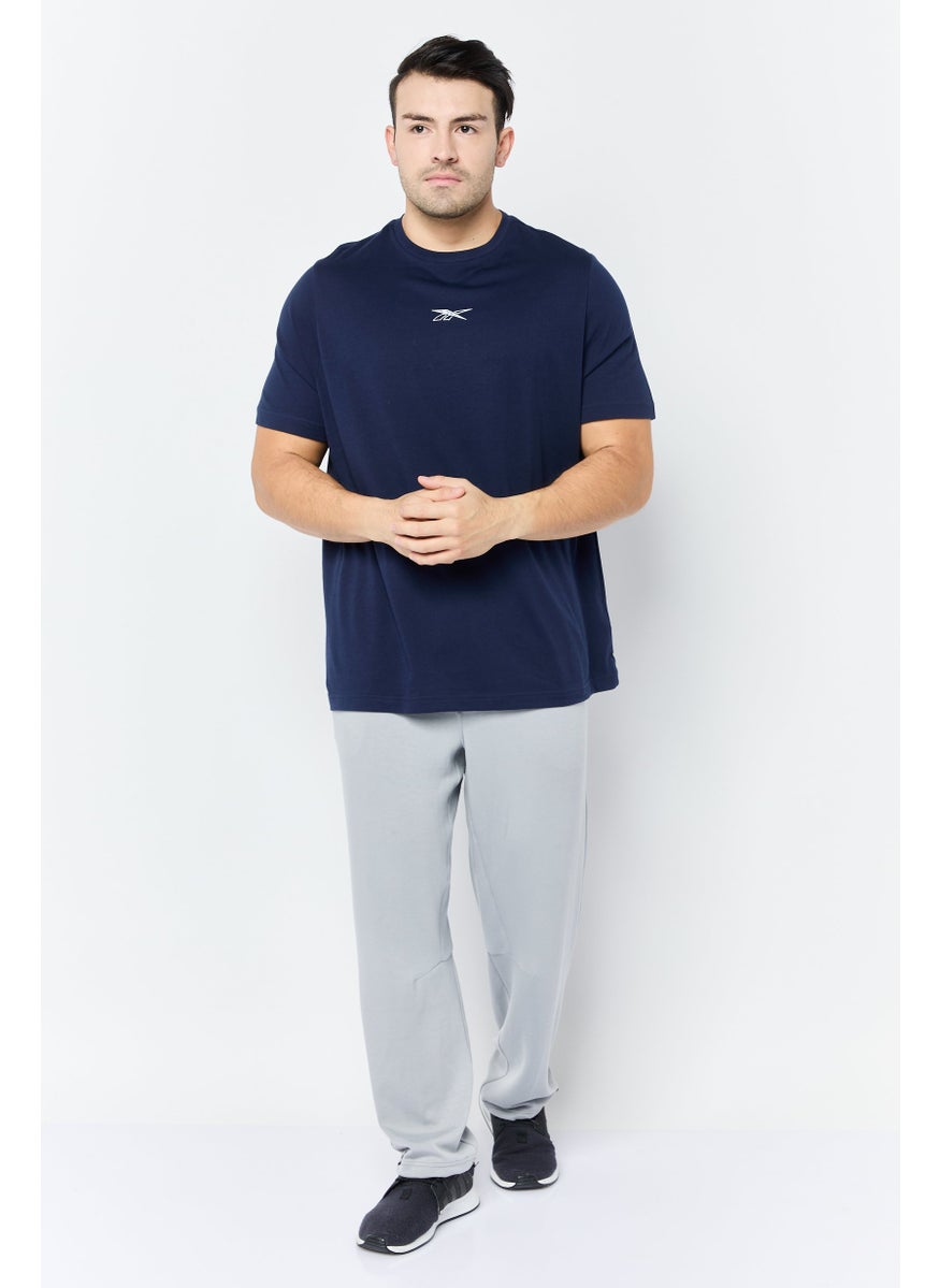 Men Sportswear Fit Short Sleeve Outdoor T-Shirt, Navy