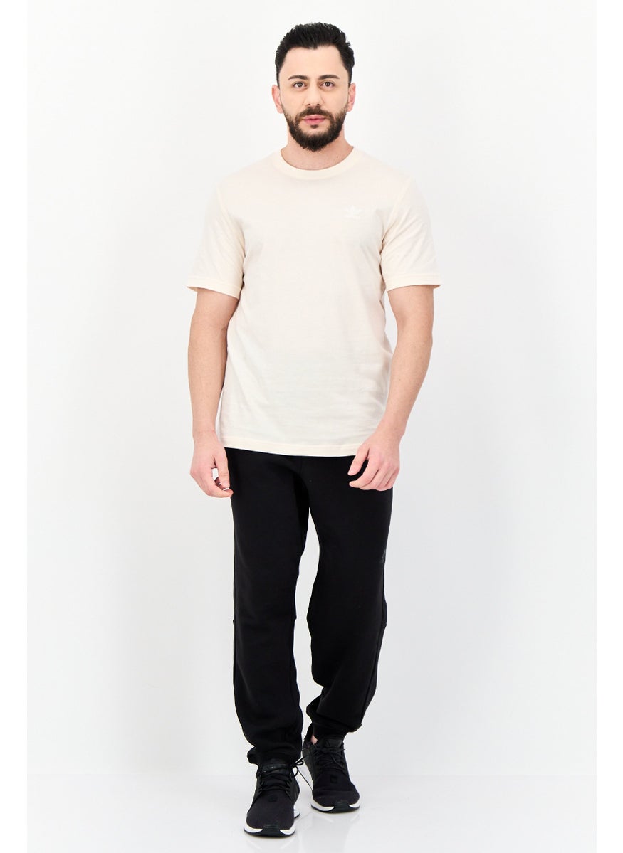 Men Sportswear Fit Short Sleeves Outdoor T-Shirt, Beige