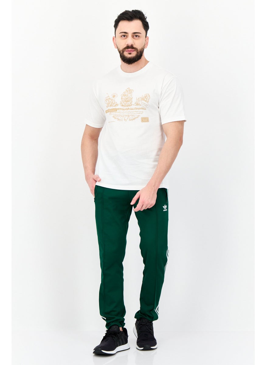 Men Sportswear Fit Short Sleeves Outdoor T-Shirt, Off-White