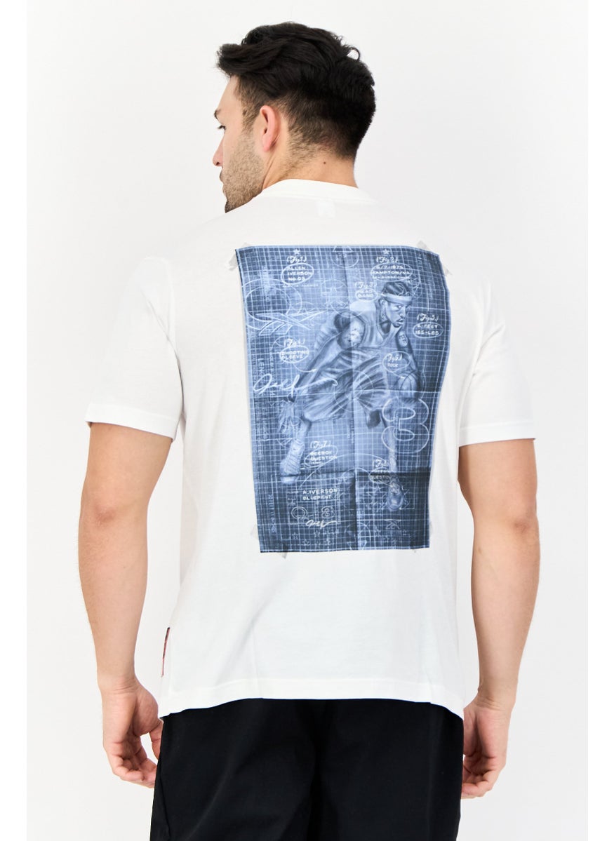 Men Sportswear Fit Short Sleeves Outdoor T-Shirt, White