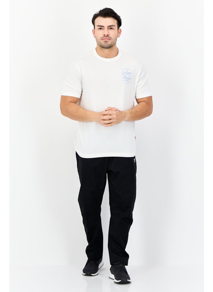 Men Sportswear Fit Short Sleeves Outdoor T-Shirt, White