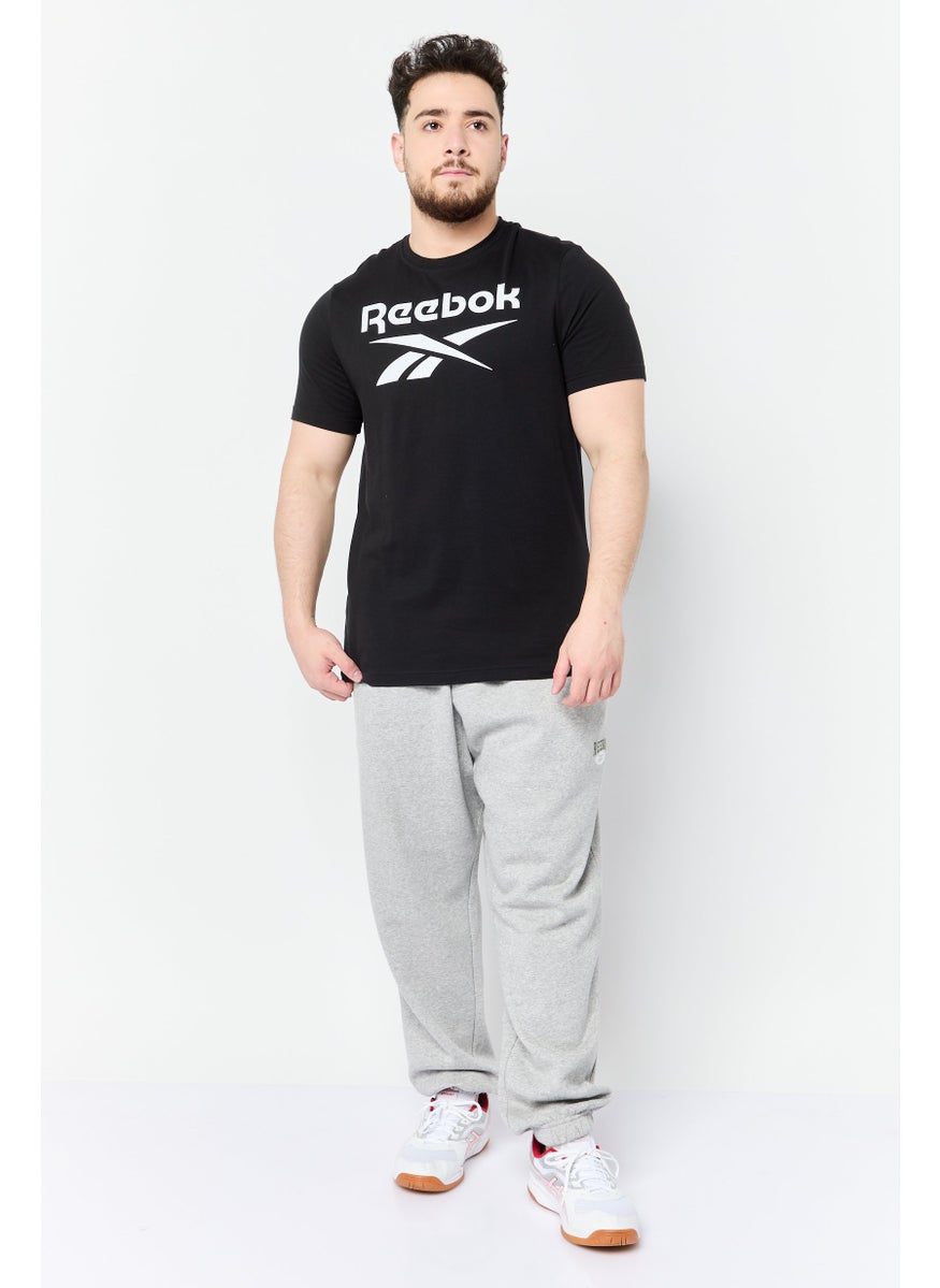 Men Sportswear Fit Short Sleeve Outdoor T-Shirt, Black