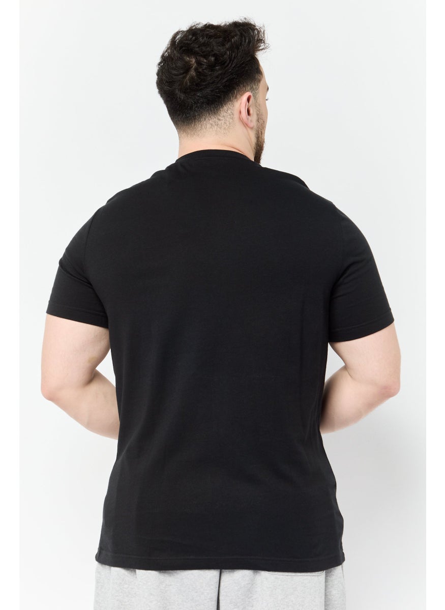 Men Sportswear Fit Short Sleeve Outdoor T-Shirt, Black
