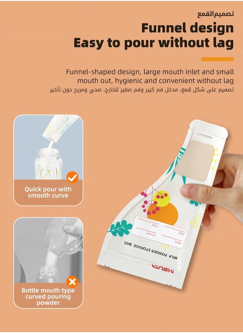 30Pcs Baby Milk Powder Dispensers, Portable Babies Feeding Milk-Powder Storage Bags, Disposable Food Leakproof Pouches, Formula Containers for Travel,  Feeding-Milk Sealed for Newborn Parents Family